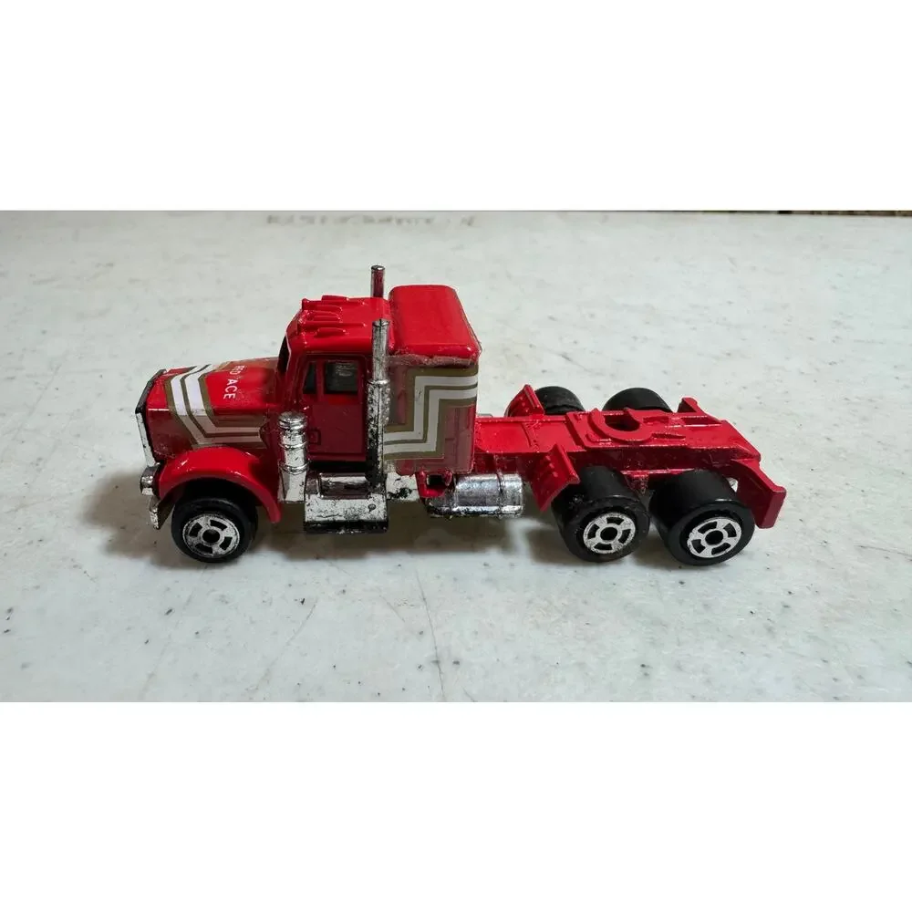 Vintage Unbranded Red Ace Hong Kong Semi Tractor Trailer Truck Rare Original Old